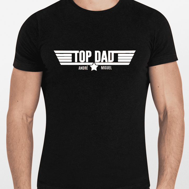 T-shirt TOP DAD | Presente Pai - Cutxi Cutxi - Presentes Personalizados
