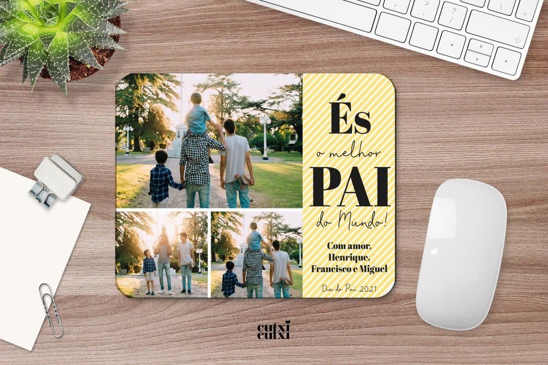 Tapete de Rato És o melhor Pai do mundo - Cutxi Cutxi - Presentes Personalizados