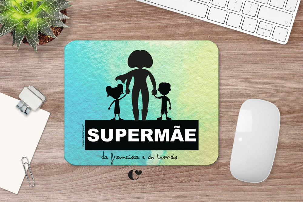 Tapete de Rato Super Poder (Mãe| Avó | Madrinha | Tia) (Sugestão Presente) - Cutxi Cutxi - Presentes Personalizados