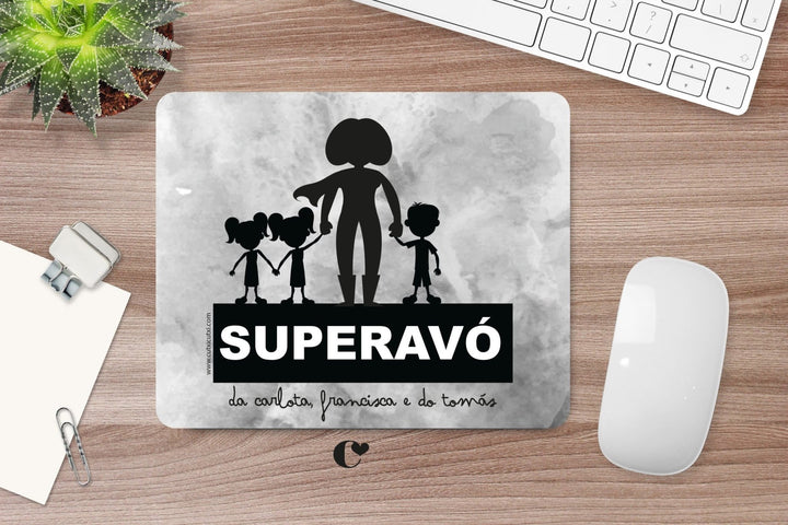 Tapete de Rato Super Poder (Mãe| Avó | Madrinha | Tia) (Sugestão Presente) - Cutxi Cutxi - Presentes Personalizados