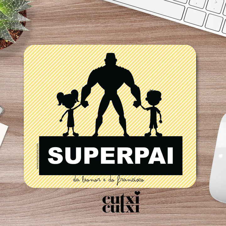 Tapete de Rato Super Poder (Pai | Avô | Tio) - Cutxi Cutxi - Presentes Personalizados