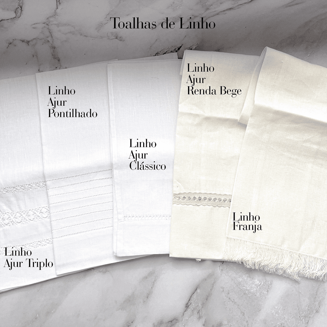 Conjunto Batizado RENDA POEMA com Vela Toalha e Concha