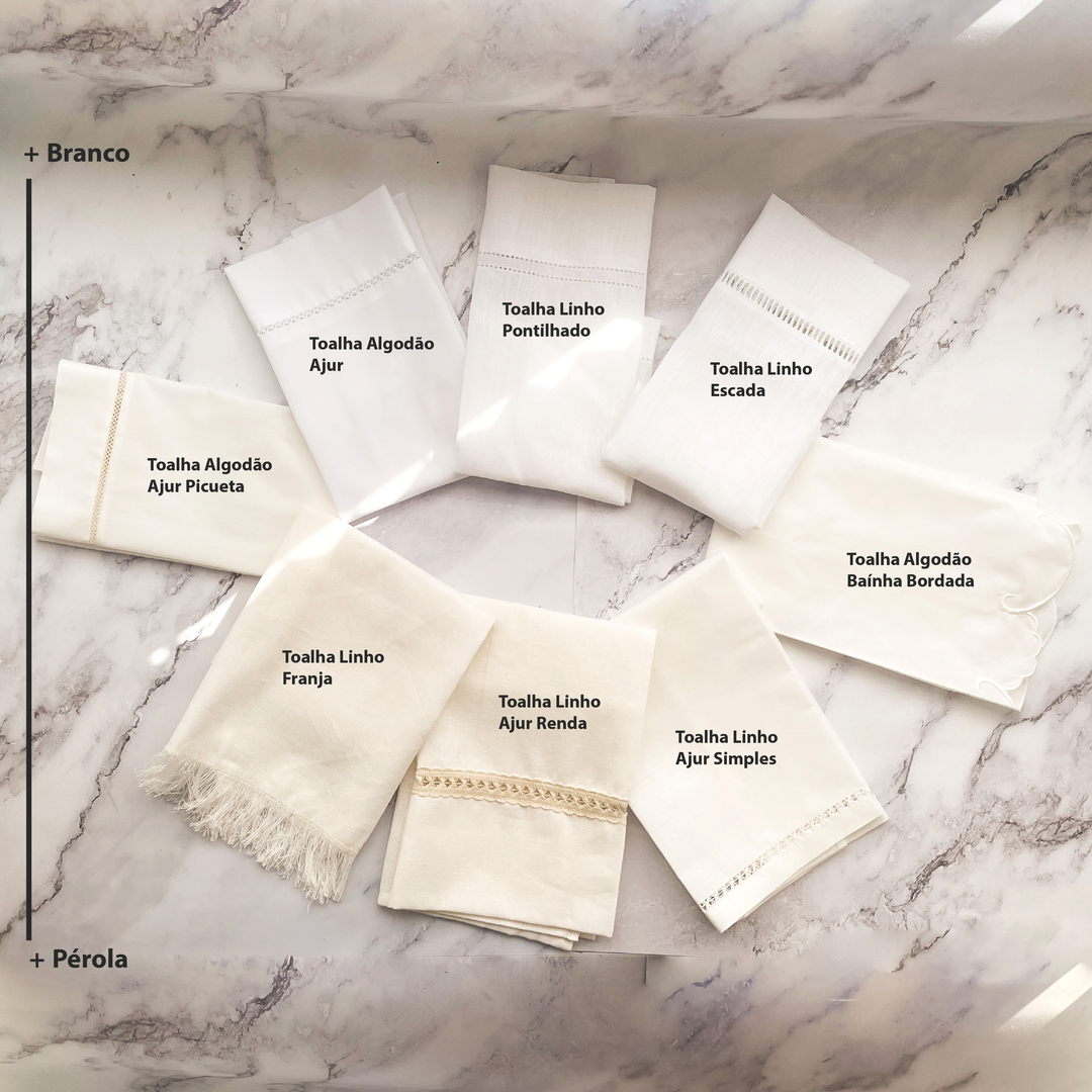 Toalha batizado BORDADA à Mão - NOME