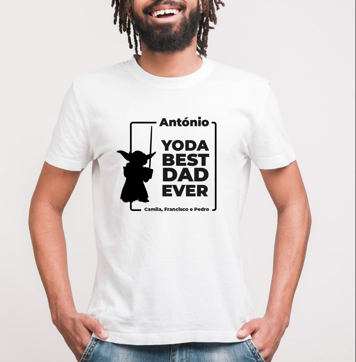 T-shirt Yoda best Dad Ever personalizada - Presente Pai