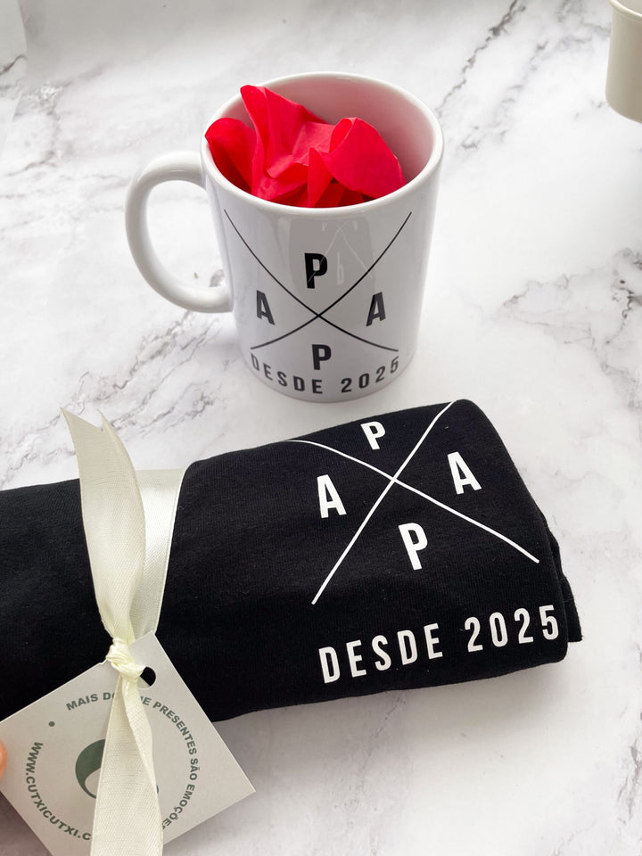T-Shirt Cross PAPÁ Desde... – Simples, Moderna e Cheia de Significado! 👕