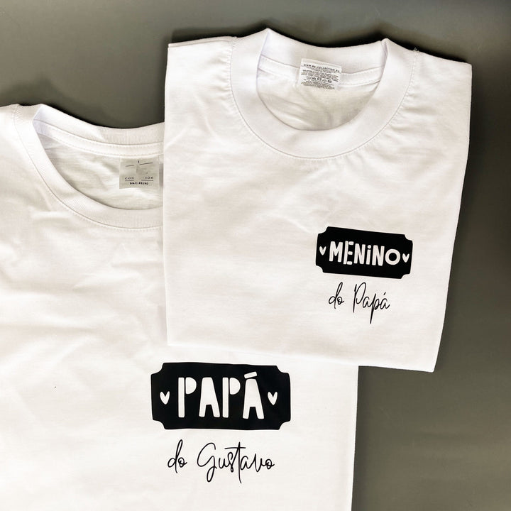 T-shirt DOODLE Pai ou Papá personalizada com nome