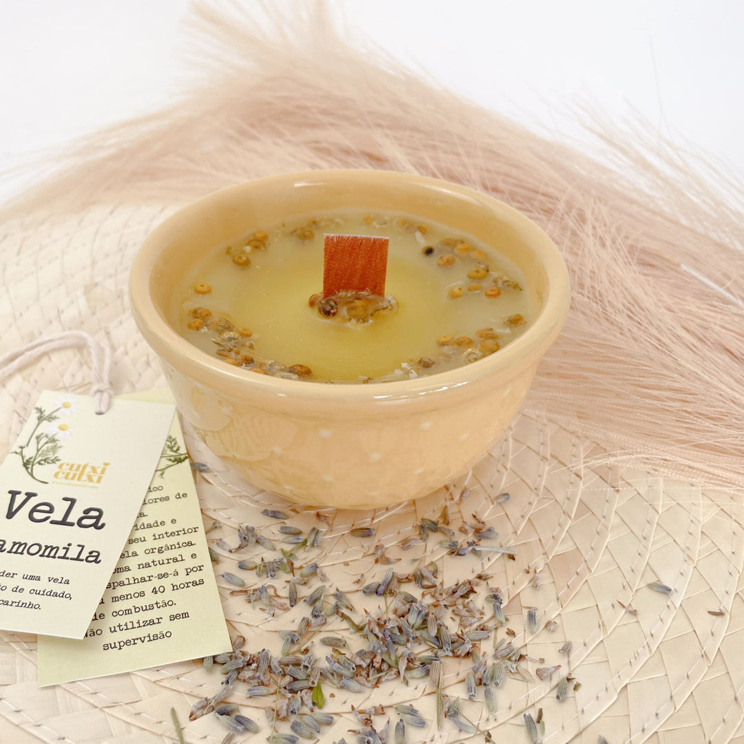VELA artesanal DE CAMOMILA