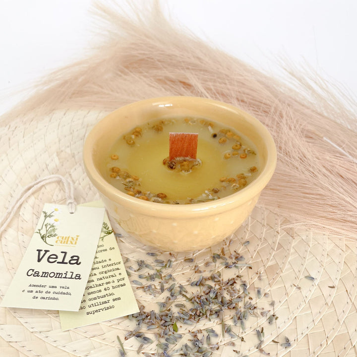 VELA artesanal DE CAMOMILA - Cutxi Cutxi - Presentes Personalizados