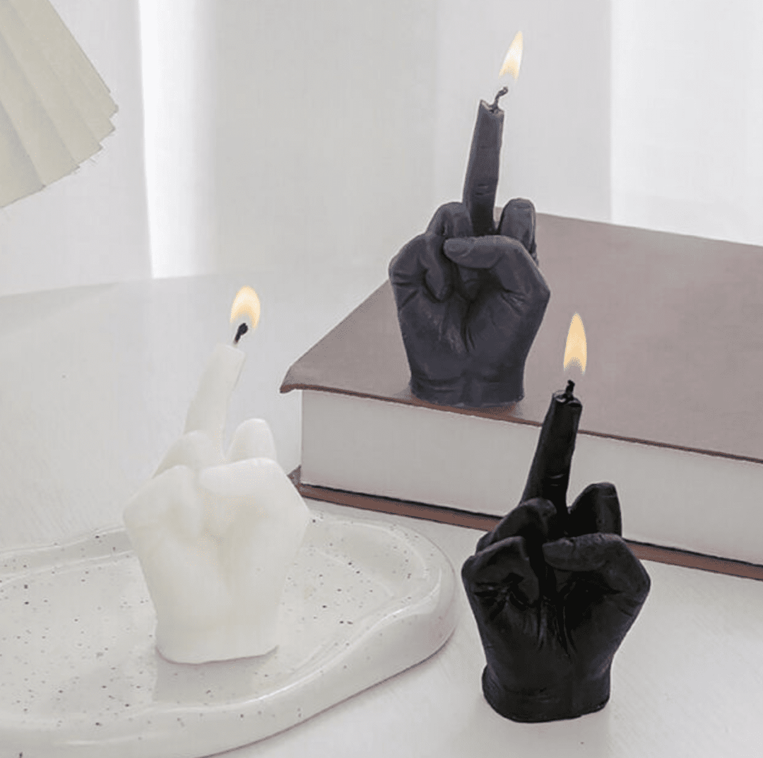 VELA artesanal Finger | F*ck You | Uma prenda com Atitude - Cutxi Cutxi - Presentes Personalizados