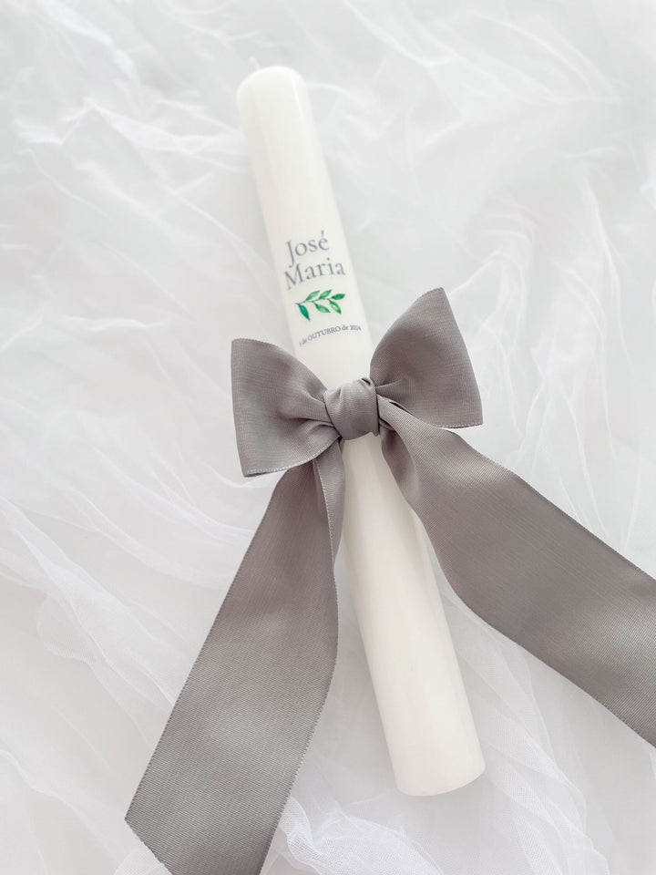 Conjunto Batizado Classic Nature com Vela Concha Toalha - Gorgurão