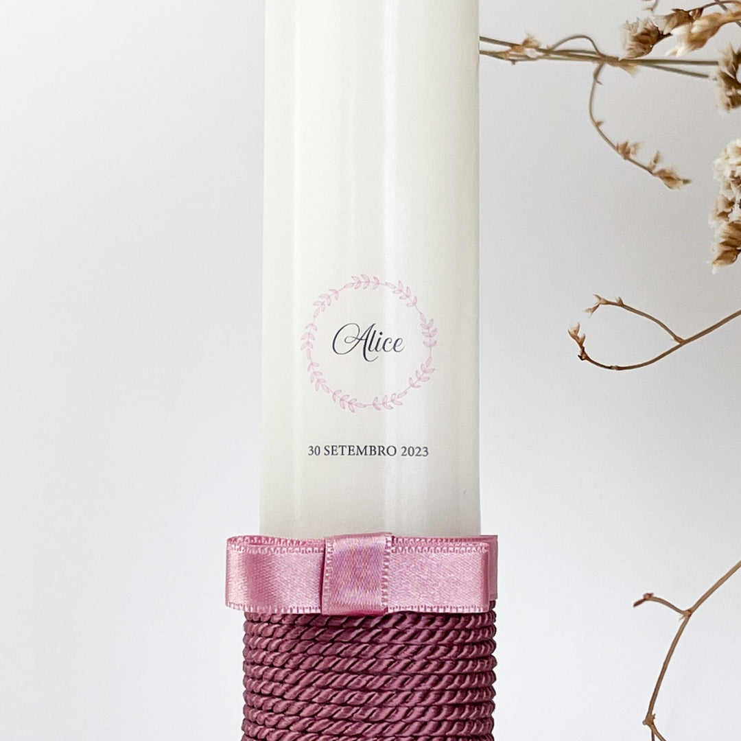 Vela Batizado CETIM Premium - Cutxi Cutxi - Presentes Personalizados