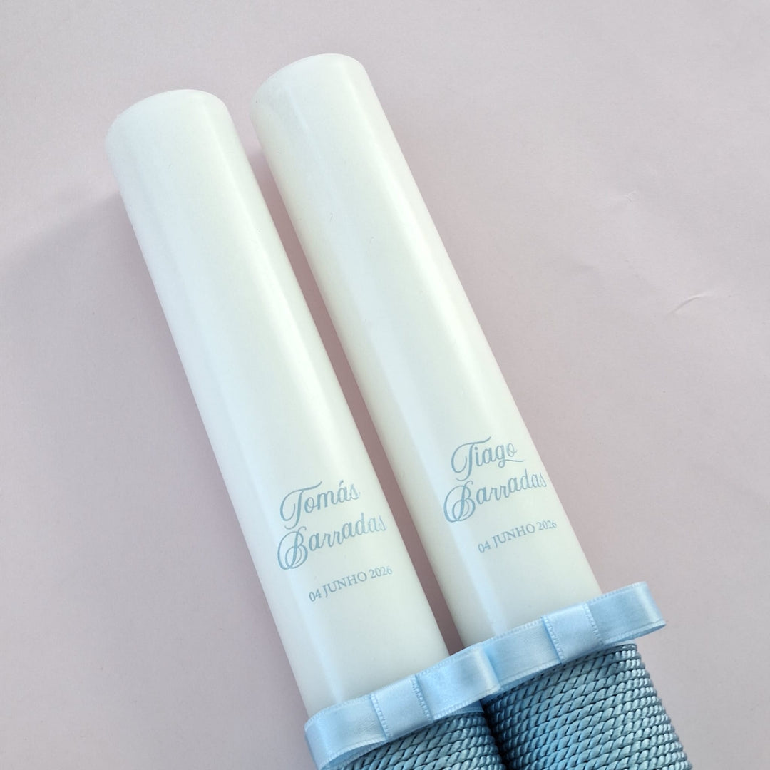 Vela Batizado CETIM Premium - Cutxi Cutxi - Presentes Personalizados