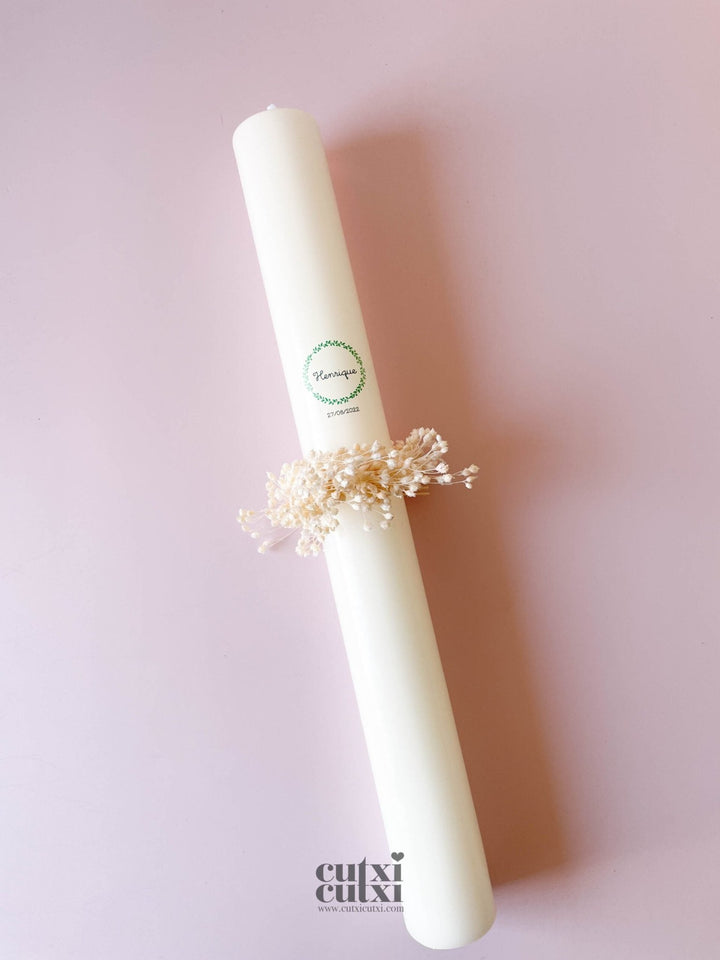 Vela batizado coleção Bloom - Cutxi Cutxi - Presentes Personalizados