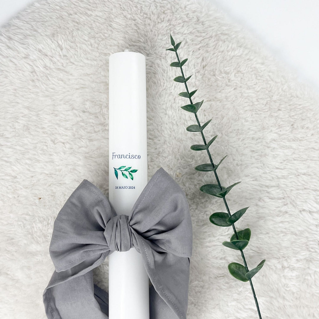 Vela Batizado Linho Premium - Cutxi Cutxi - Presentes Personalizados