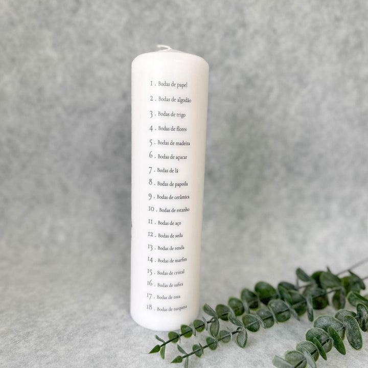 Vela Bodas para celebrar o casamento - Cutxi Cutxi - Presentes Personalizados