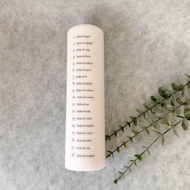 Vela Bodas para celebrar o casamento - Cutxi Cutxi - Presentes Personalizados
