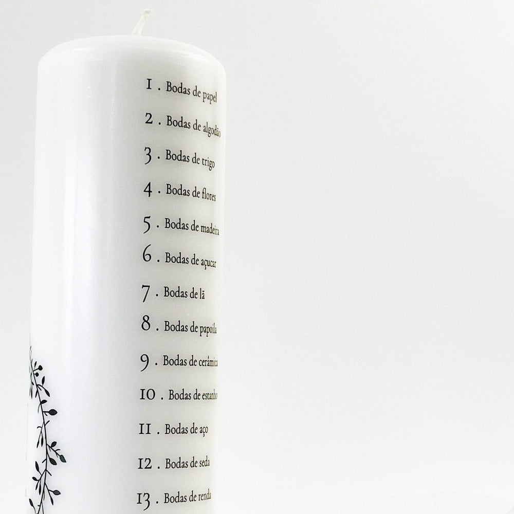 Vela Bodas para celebrar o casamento - Cutxi Cutxi - Presentes Personalizados