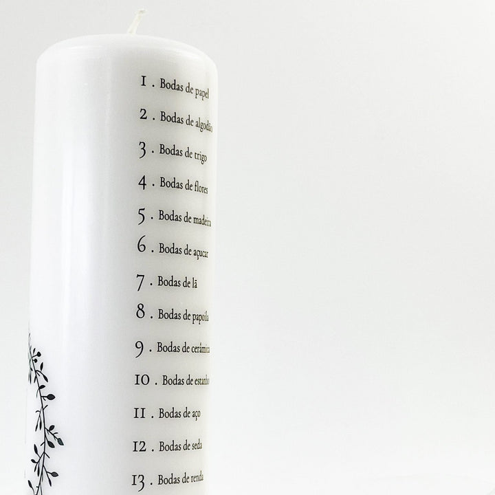 Vela Bodas para celebrar o casamento - Cutxi Cutxi - Presentes Personalizados