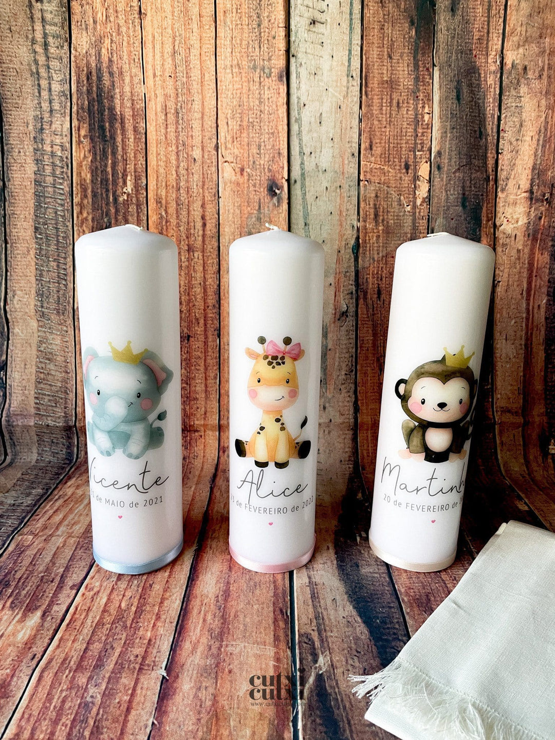 Vela da Vida ou da Idade com Animal Fofinho - Cutxi Cutxi - Presentes Personalizados