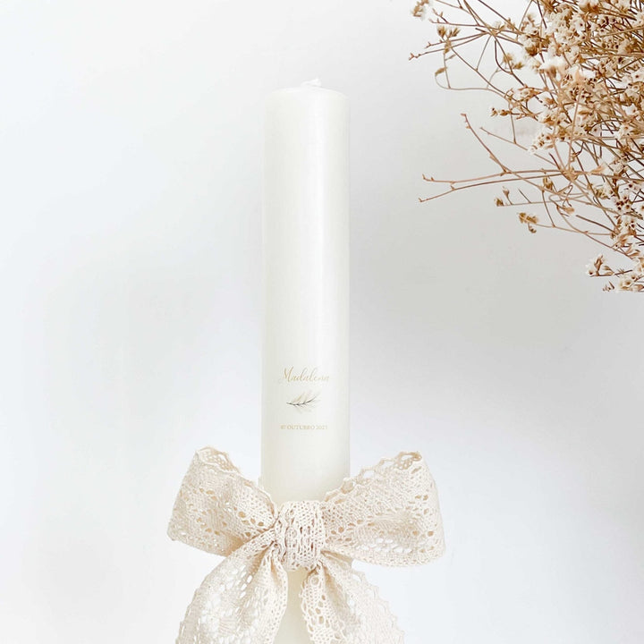 Vela de Batizado Poema - Cutxi Cutxi - Presentes Personalizados