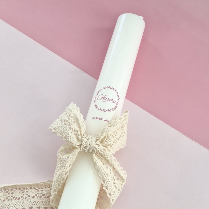 Vela de Batizado Poema - Cutxi Cutxi - Presentes Personalizados