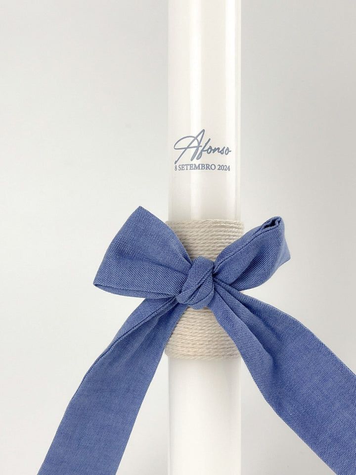 Vela de Comunhão Linho Suave - Cutxi Cutxi - Presentes Personalizados