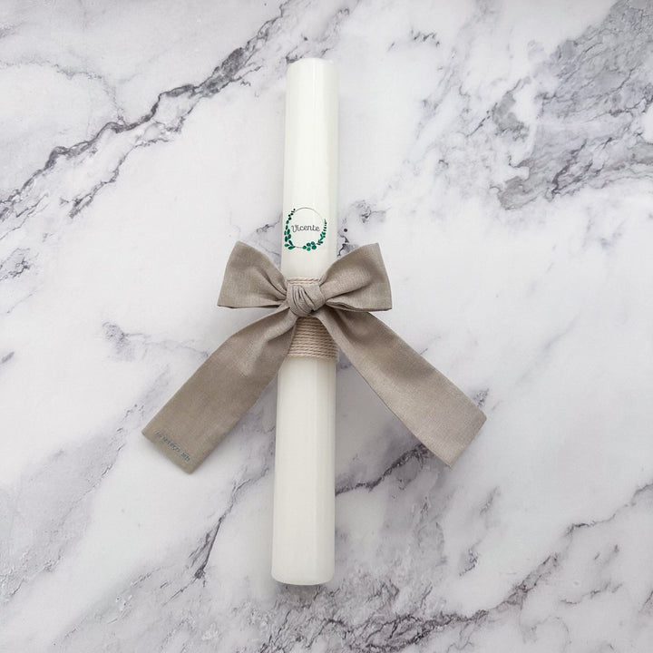 Vela de Comunhão Linho Suave - Cutxi Cutxi - Presentes Personalizados