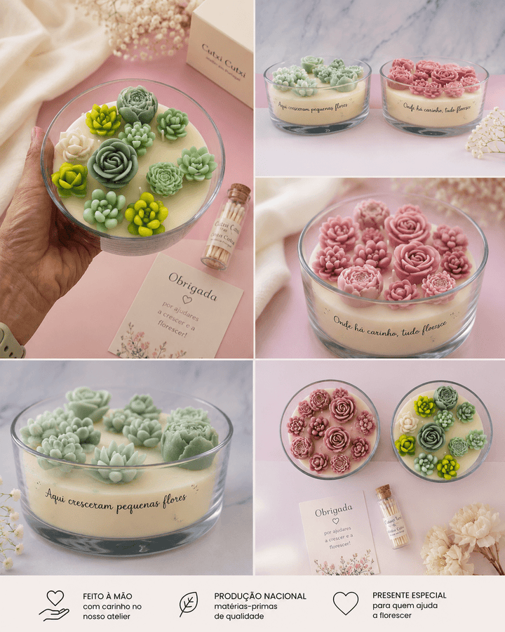 Vela Jardim – Para quem ajuda a florescer - Cutxi Cutxi - Presentes Personalizados