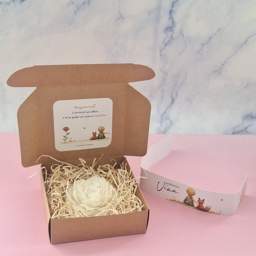 Vela O Principezinho e a sua Rosa | Presente Educadoras e Professores - Cutxi Cutxi - Presentes Personalizados