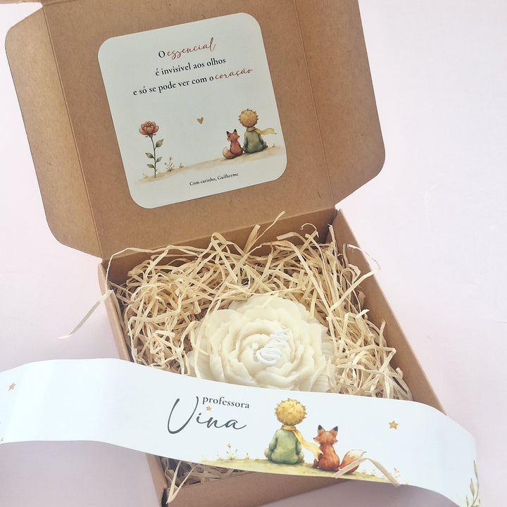 Vela O Principezinho e a sua Rosa | Presente Educadoras e Professores - Cutxi Cutxi - Presentes Personalizados