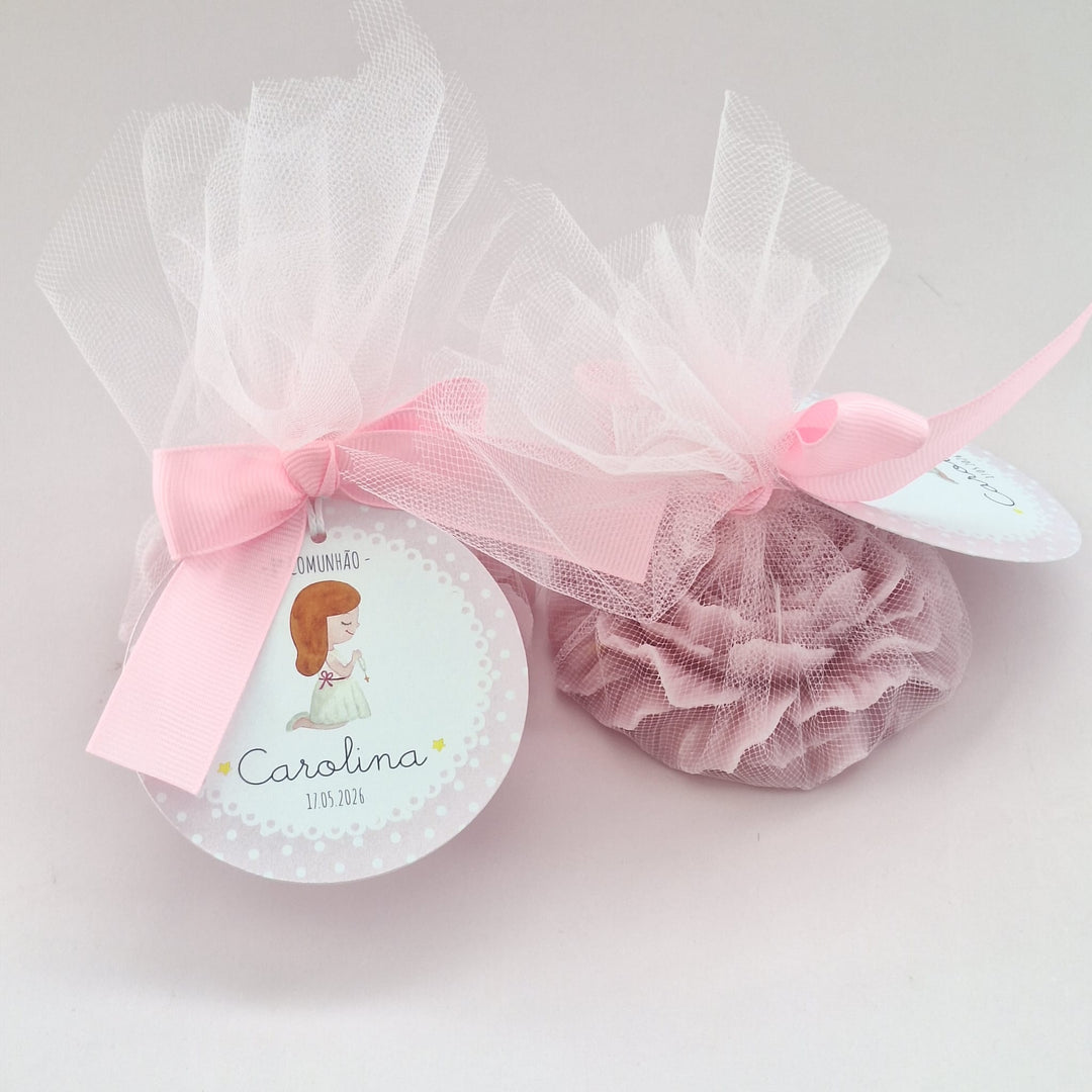 Vela Peónia | Lembrança Primeira Comunhão - Cutxi Cutxi - Presentes Personalizados