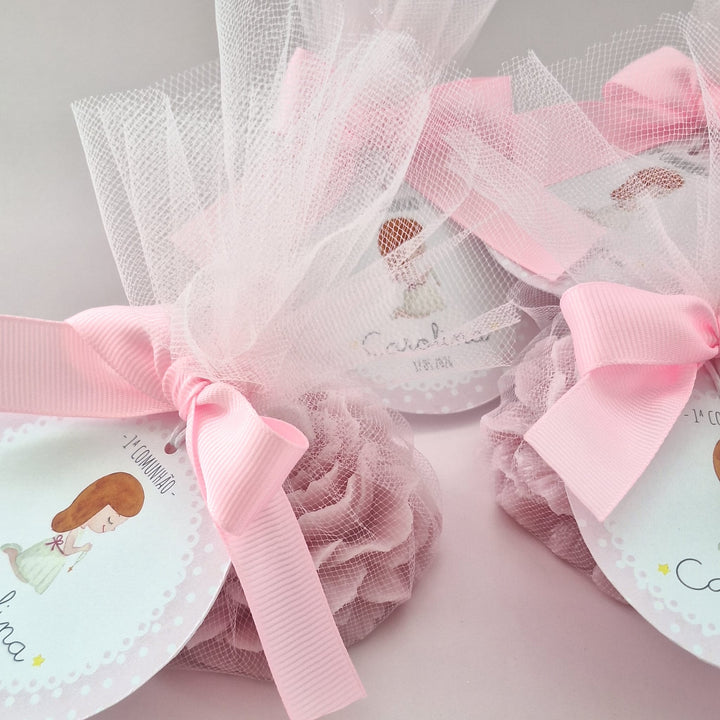 Vela Peónia | Lembrança Primeira Comunhão - Cutxi Cutxi - Presentes Personalizados
