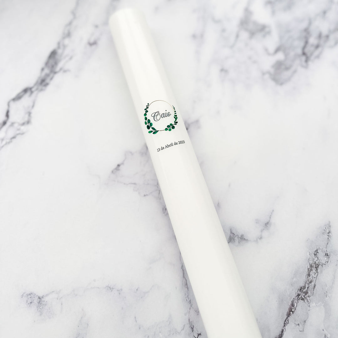 Vela para Sacramento apenas com personalização, sem laço