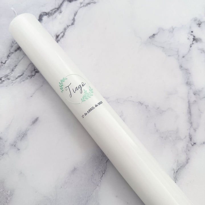 Vela para Sacramento apenas com personalização, sem laço