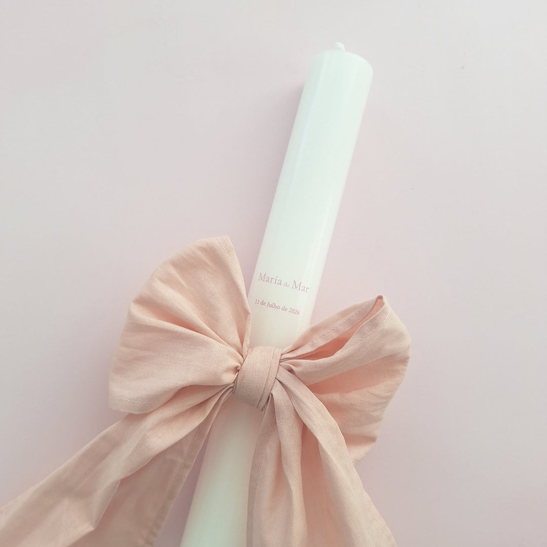 Vela de Batizado Linho
