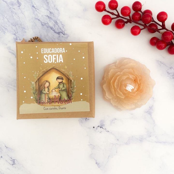 Vela Flor de Natal | Presente de Natal Especial