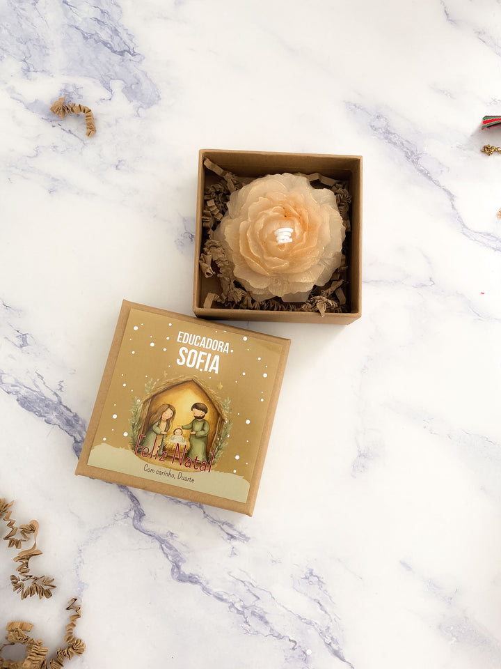 Vela Flor de Natal | Presente de Natal Especial