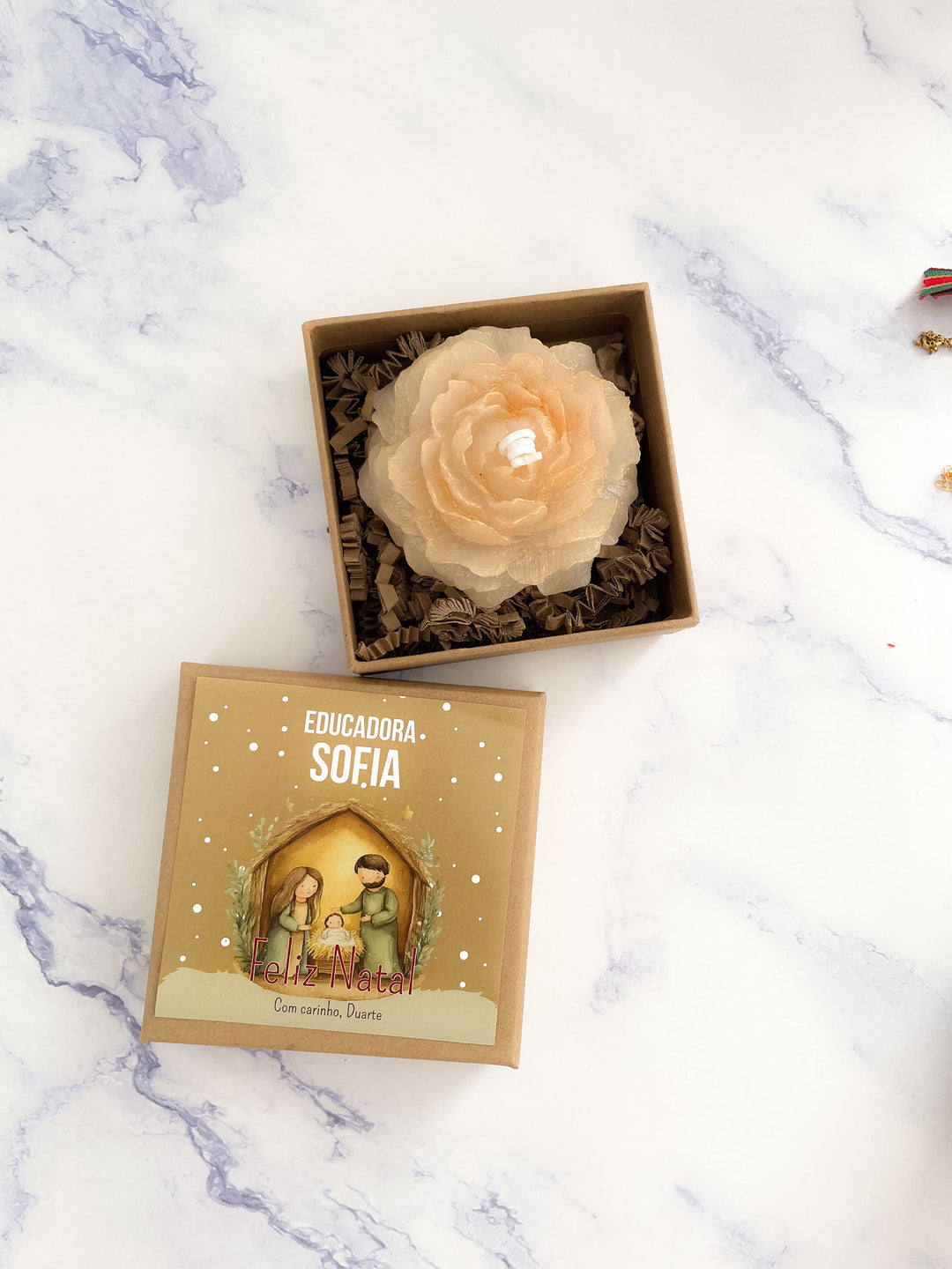 Vela Flor de Natal | Presente de Natal Especial