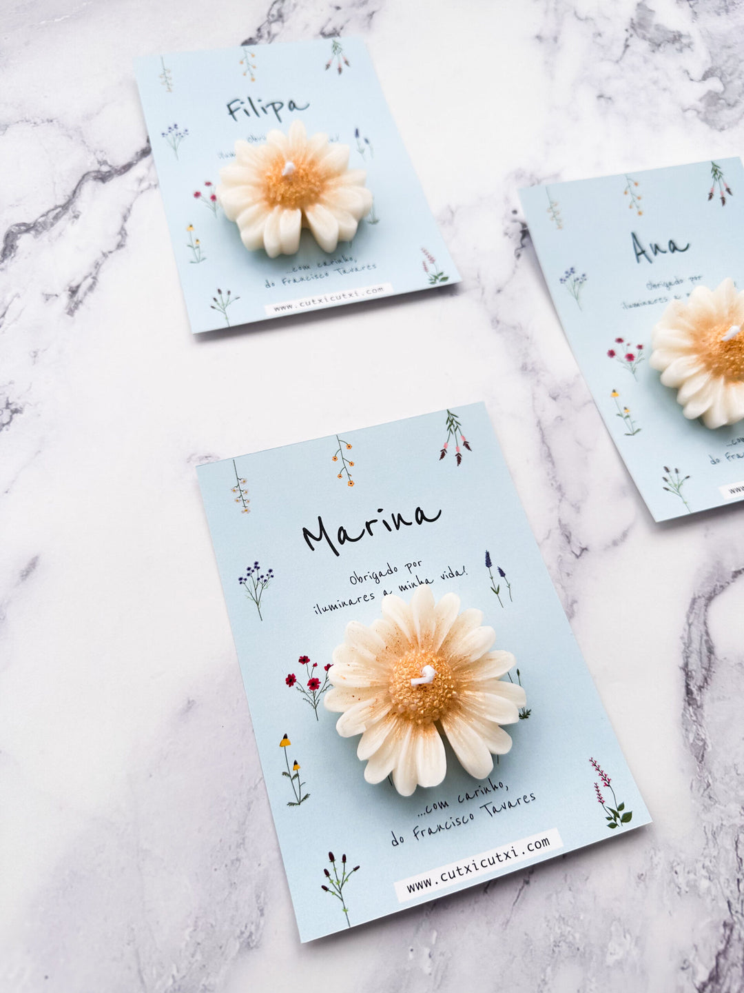 Cartão Encanto com Flor em Vela | Sugestão Presente Educadoras