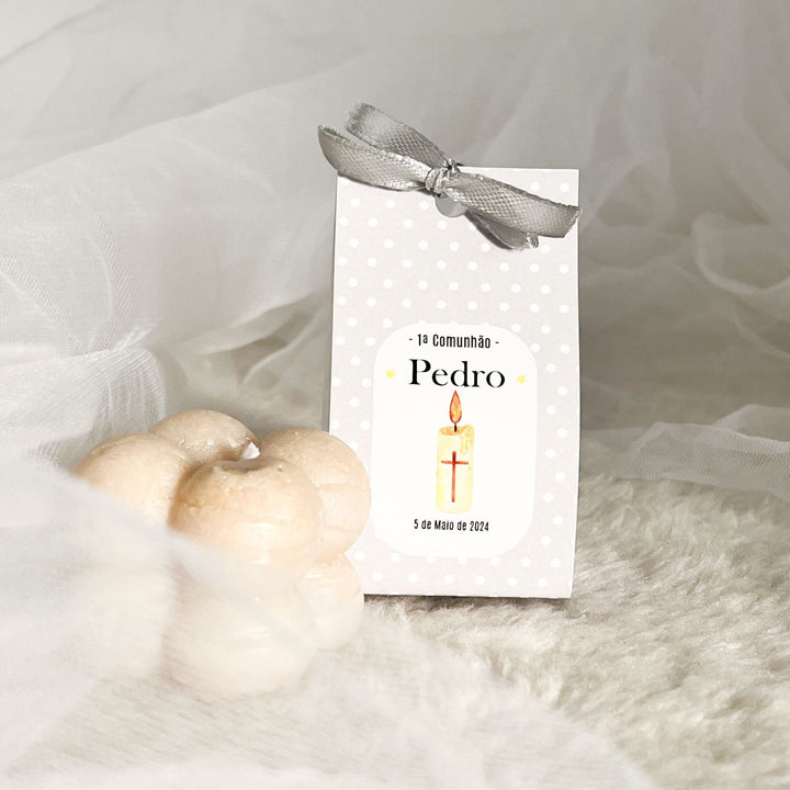 Velinha Bubble personalizada para Lembrança Batizado - Cutxi Cutxi - Presentes Personalizados