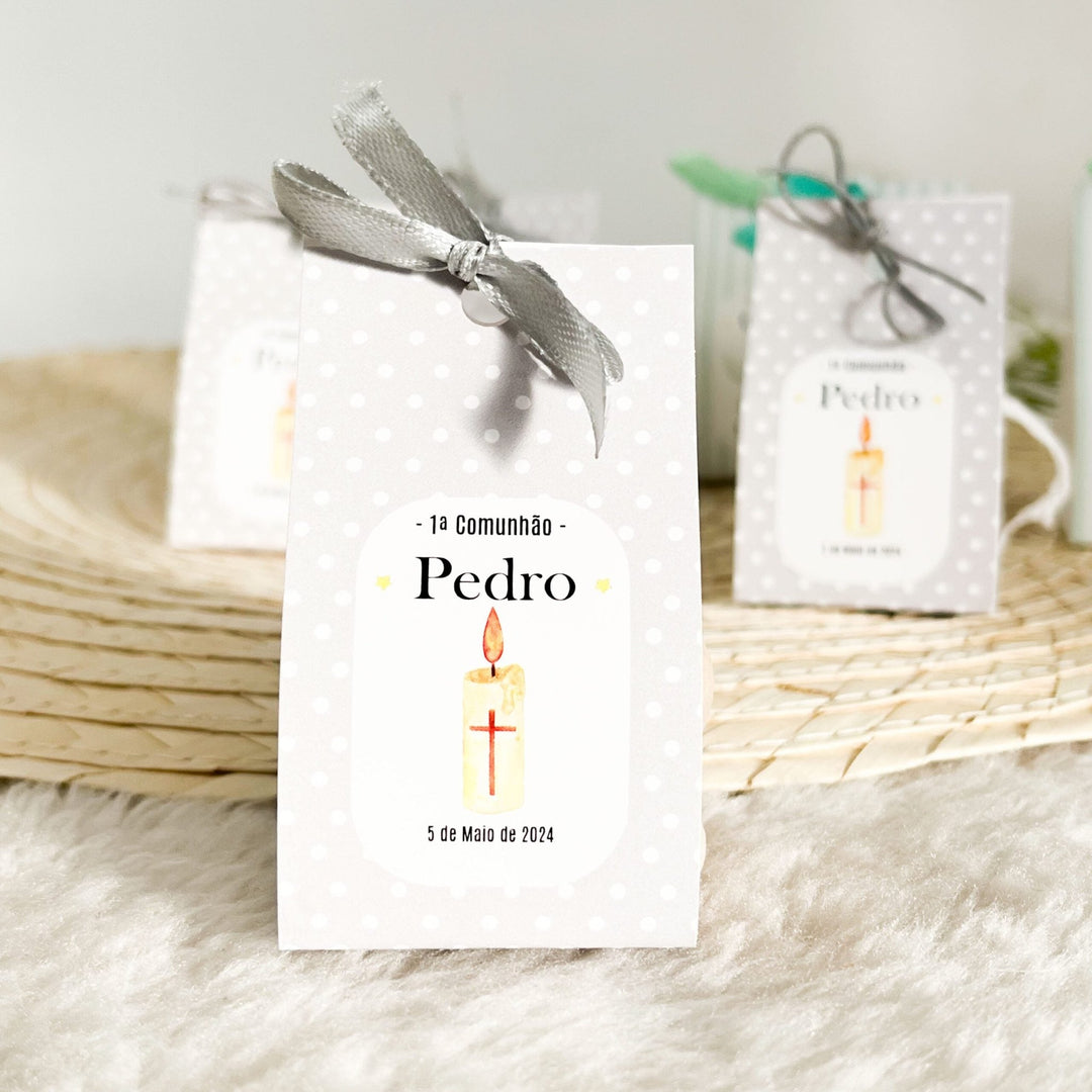 Velinha Bubble personalizada para Lembrança Batizado - Cutxi Cutxi - Presentes Personalizados