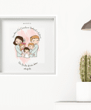 Ilustração personalizada Família ABRAÇO