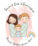 Ilustração personalizada Família ABRAÇO