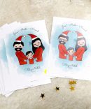 postal de natal ilustrado cutxi