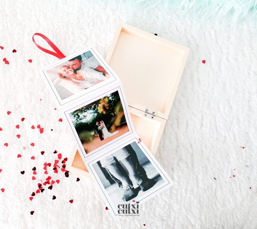 Flipbook caixa de memórias com fotografia cutxi cutxi amor