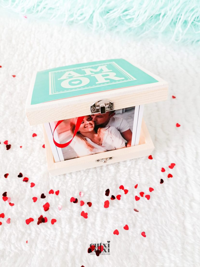 Flipbook caixa de memórias com fotografia cutxi cutxi amor