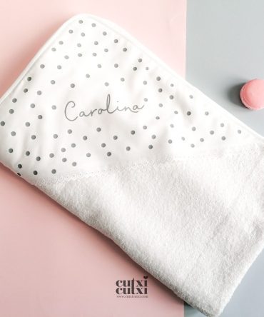 toalha de banho bebe cutxi cutxi personalizada