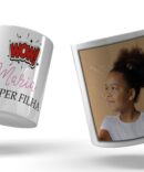 Conjunto Caneca Grande e Caneca Pequena Super Pai + Super Filho/a Wow