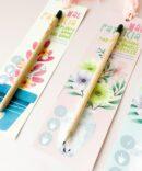 Lápis sementes com marcador de livro coleção FLOR