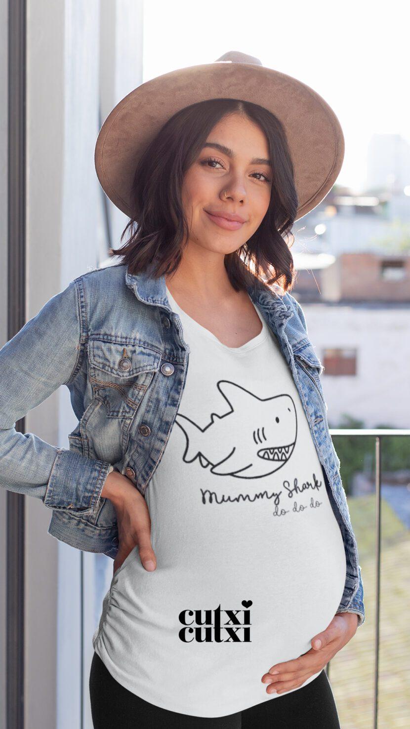tshirt mommy shark gravida